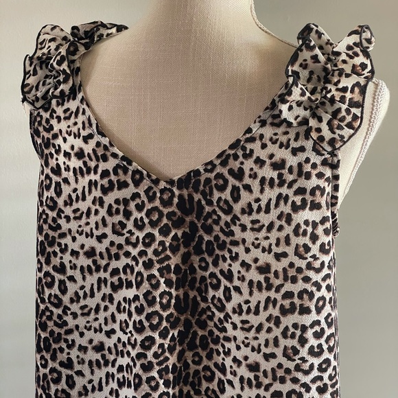 ee:some Leopard Print Tank Ruffled Shoulders - Picture 5 of 10